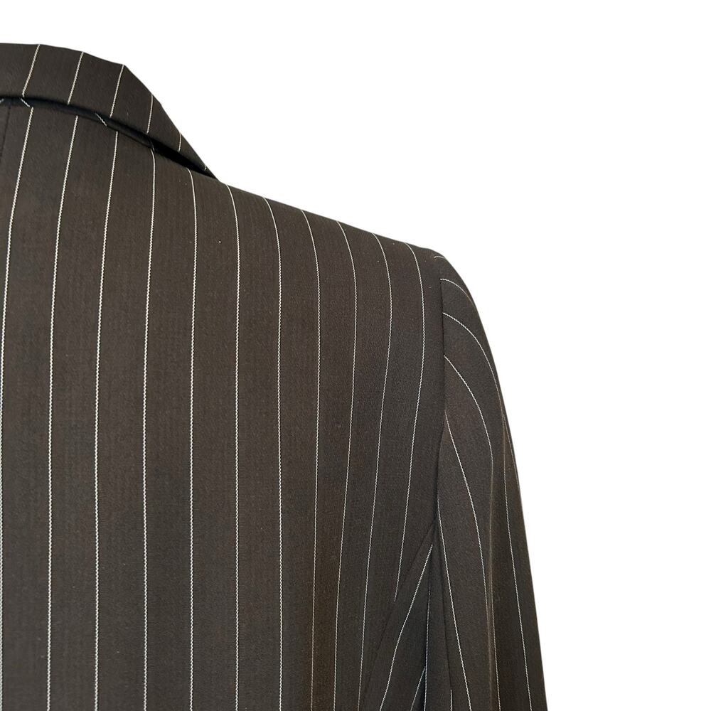 Vintage 90s/Y2K Black White Pinstripe Blazer Sz 8 - Picture 11 of 15